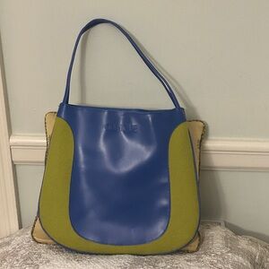 Peri Blue Olive Green Women’s Tote Bag Clinique Waterproof Excellent Condition